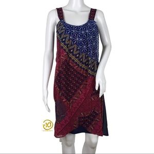 NWT Desigual Women's  Stamped Ruffle Mini Dress Multicolor Sz 40